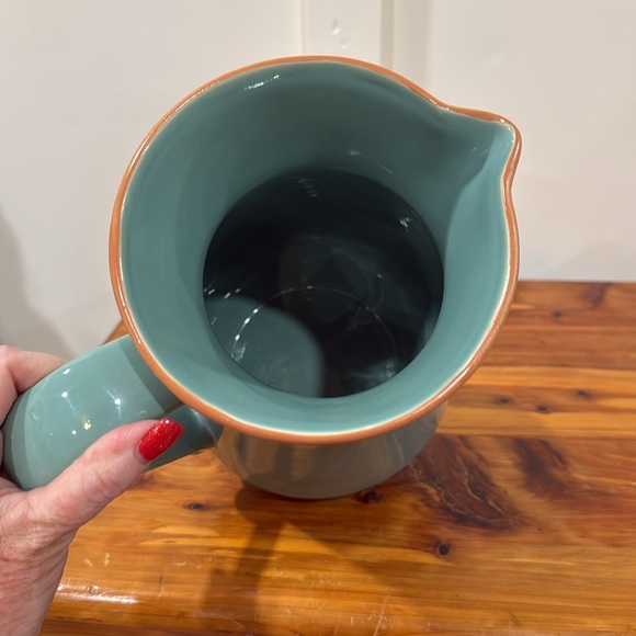 Bobby Flay Stoneware Turquoise Large Pitcher - Picture 4 of 5